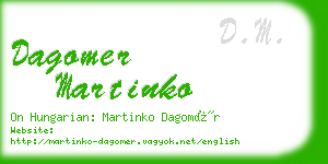 dagomer martinko business card